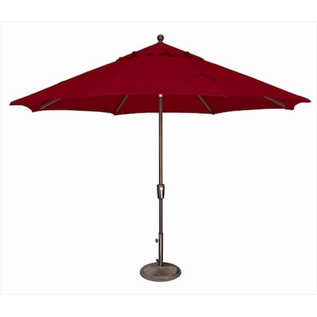 Simplyshade SimplyShade 11 ft. Catalina Octagon Push Button Tilt Market Umbrella  Really Red SSUM92-1100-D2412